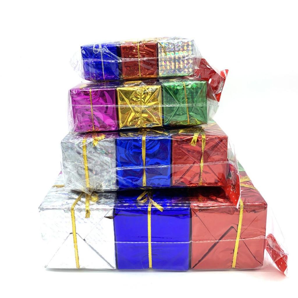 Festive Foam Gift Pack: Christmas Tree Ornament & Colorful Gift Boxes