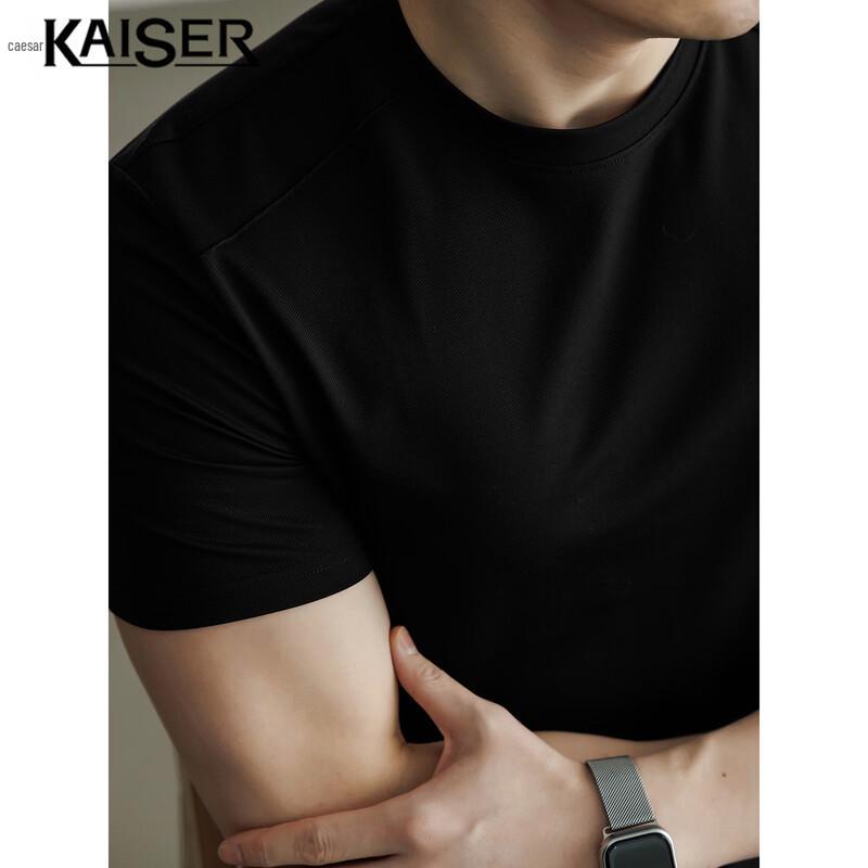 KAISER Men s Linen Silk Blend Breathable Crew Neck T-Shirt 3XL