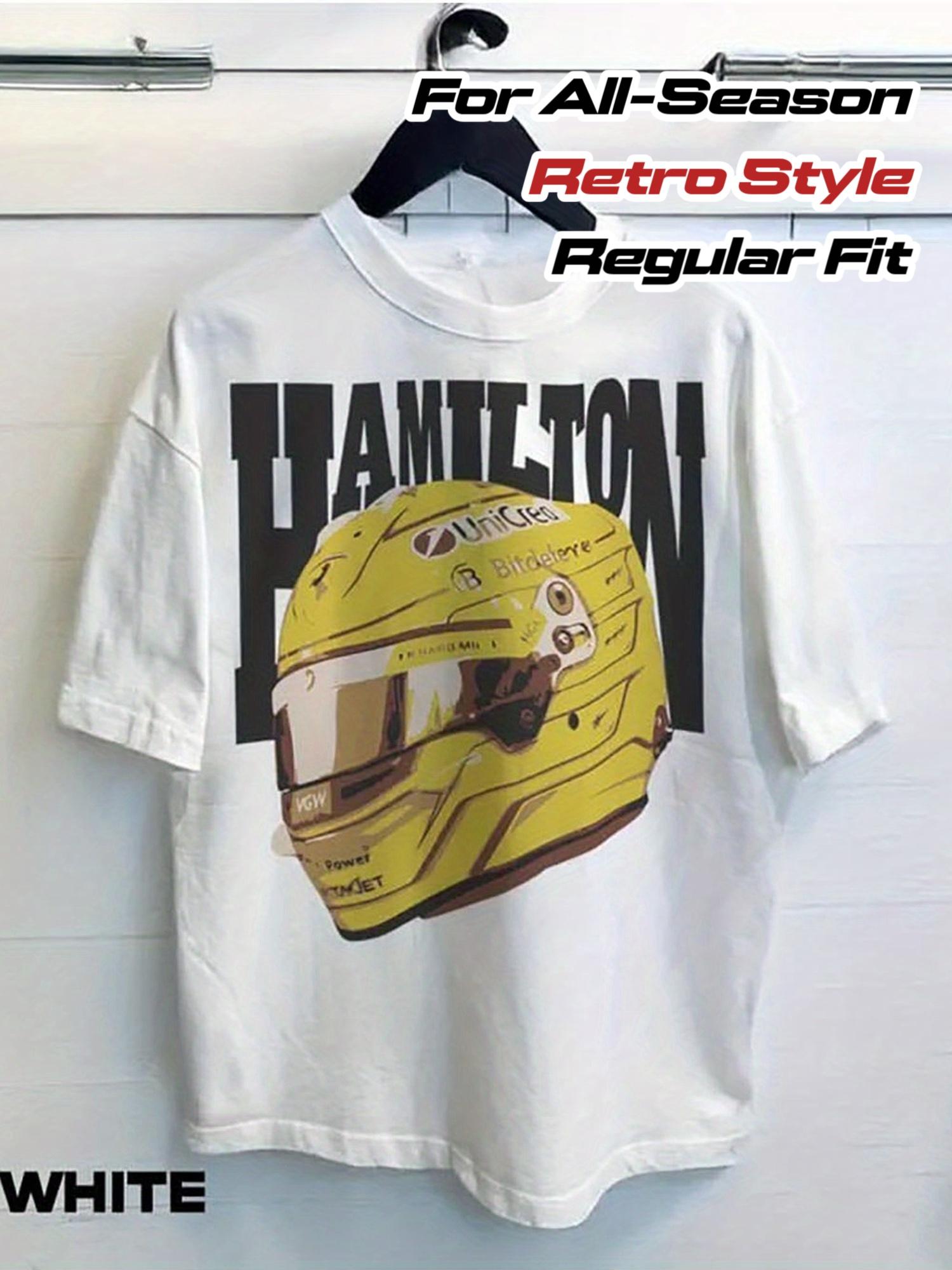 Men S Lewis44 Racing Car Graphic Vintage Motorsport T-Shirt | Racing Helmet Design M