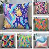 Home Decor Colorful Abstract Pattern Digital Print Pillows Pattern Cushion Cover Suitable for Sofa Bedroom Car Pillow Cover