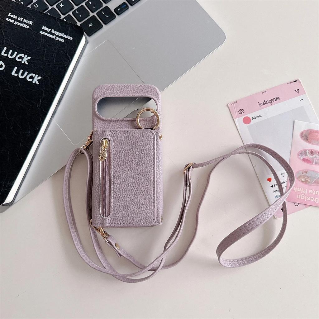 Crossbody Wallet with Card Holder Ring Phone Case for Google Pixel 10 9 Pro XL 8 7 Pro 8A 7A 6A 5G Leather Shockproof Cover