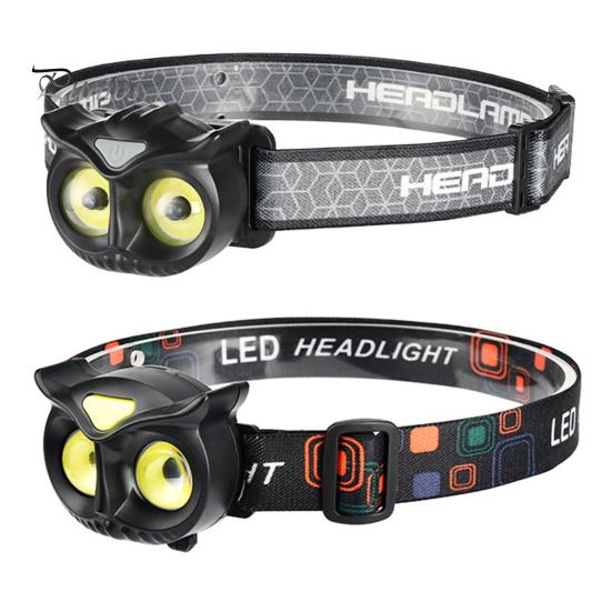 Lightweight Headlamp Owl Shape LED Type-C Fast Charging Flashlight Head Torch Detachable Headlight Outdoor Camping Lamp Fishing
