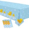 APOWBLS Rubber Duck Party Decorations Tablecloth - Disposable Duck Party Supplies Table Cover, Bubble Bath Rubber Duck Theme Table Cloth for Birthday