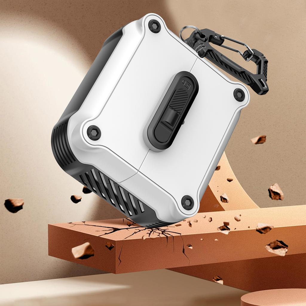 For Samsung Galaxy Buds3 Pro/Buds3 Case TPU+PC Earphone Cover with Front Lock Carabiner Clip