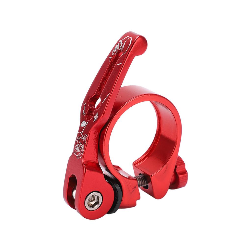 Quick Release Seatpost Clamp Aluminum Alloy 34.9MM Seat Clamp for Bike Road Bike Casual Bike