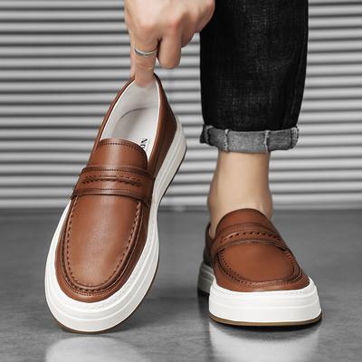 FashionMen Casual Shoes Fashion Business Dress Moccasins Loafers High-Quality Genuine Leather Wedding Shoes Gommino Zapatos Chaussure