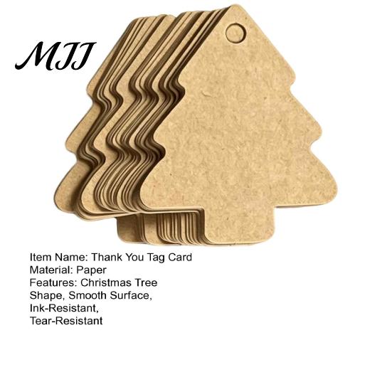 Small Paper Tags for Craft Projects 50Pcs Christmas Tree Gift with String, DIY Blank Customizable Wrapping Hanging Labels Holiday Wrapping,