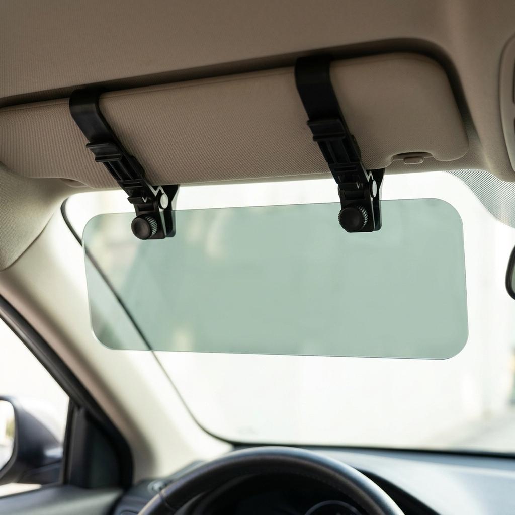 Car Sun Visor Extension Designed for Glare Reduction with Adjustable Length and Dual Clips Compatible Most Car Models