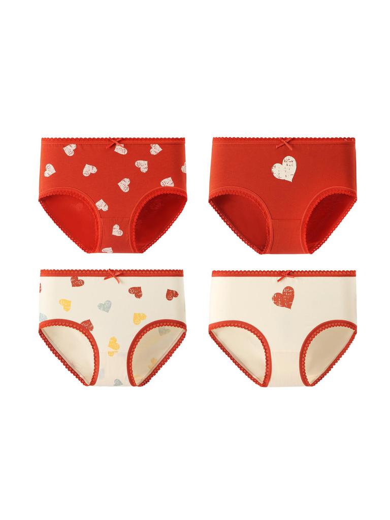 Baby Girls' Cute Cartoon Print Cotton Underpants - Breathable Bow Design for Infants and Toddlers