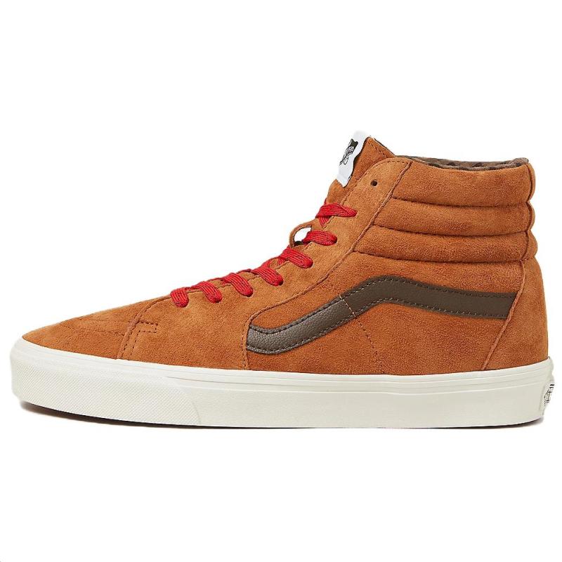 Vans Sk8 Hi 'Plaid Glazed Ginger Brown' Women's Sneakers VN000CMXN1Z