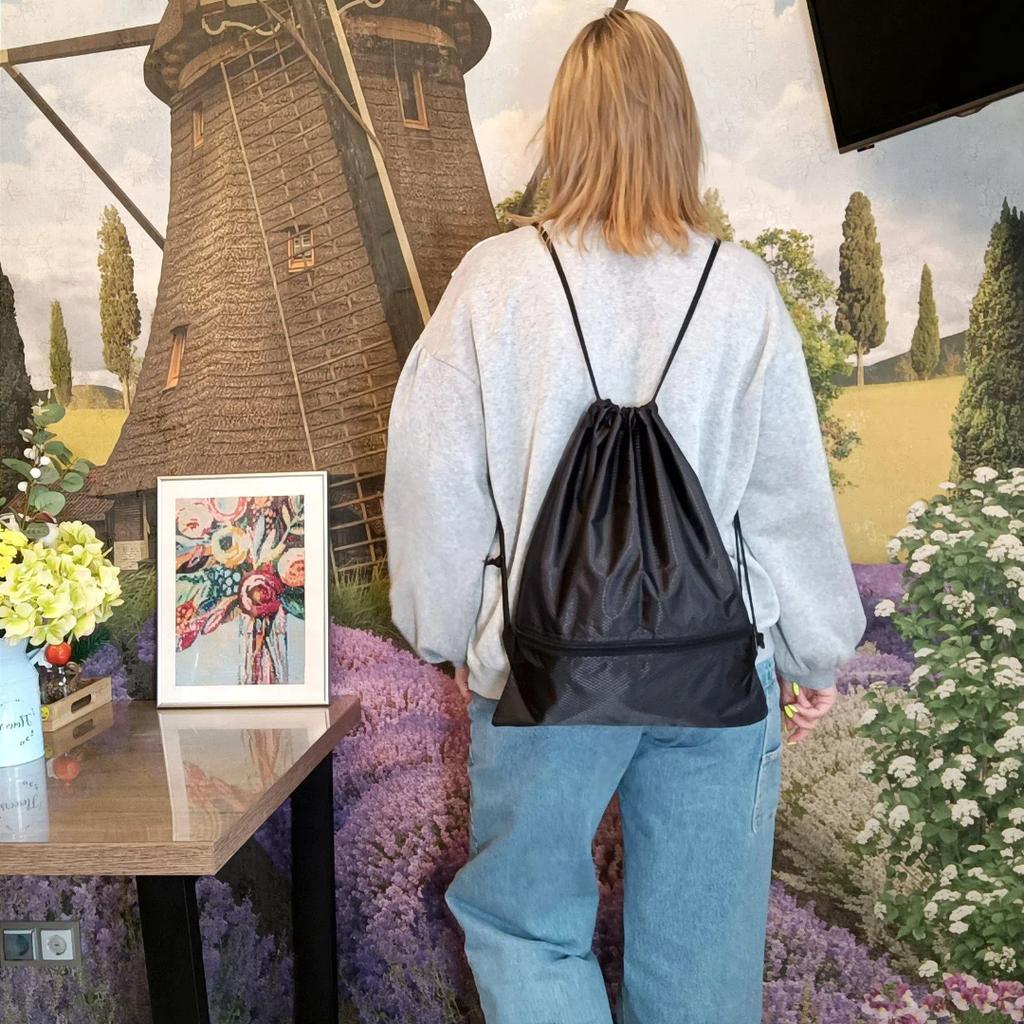 Compact Foldable Drawstring Backpack for Travel, Sports, Hiking, and Daily Use