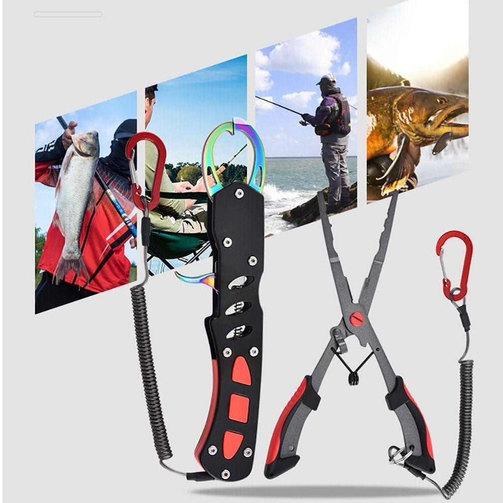 Stainless Steel Fishing Pliers Tool Non-Slip Grip Line Cutter Fish Hook Remover Tool Fishing Gear