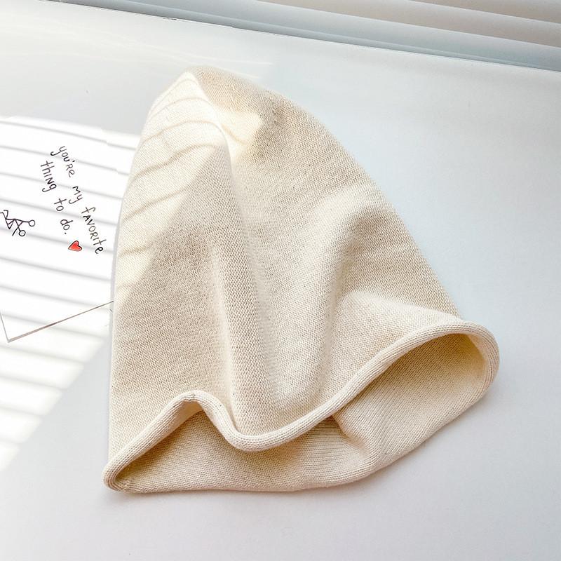 Soft Cottonpolyester Knit Beanie For Women Warm Winter Hat In Black Stylish