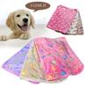 Plush Cute Pet Warm Paw Print Dog Puppy Fleece Blanket For Cozy Sleeping