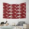 "Red Poppies and White Daisies Pattern" Pattern Wall Hanging Tapestry Decorative Tapestry Home Decor for Bedroom and Living Room