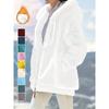 Women Loose Fleece Zip Up Hooded Coat Warm Plush Hoodie Jacket Autumn Winter Outerwear