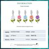 Yinziyun S925 Silver Rose Pendant with UV Color-Changing Flower Beads for DIY Bracelet