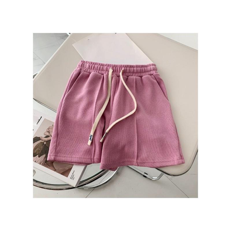 Summer Shorts Women Elasticity Lovely Girls Korean Style Sweet Students Harajuku Simple Pure Gray Trousers Female