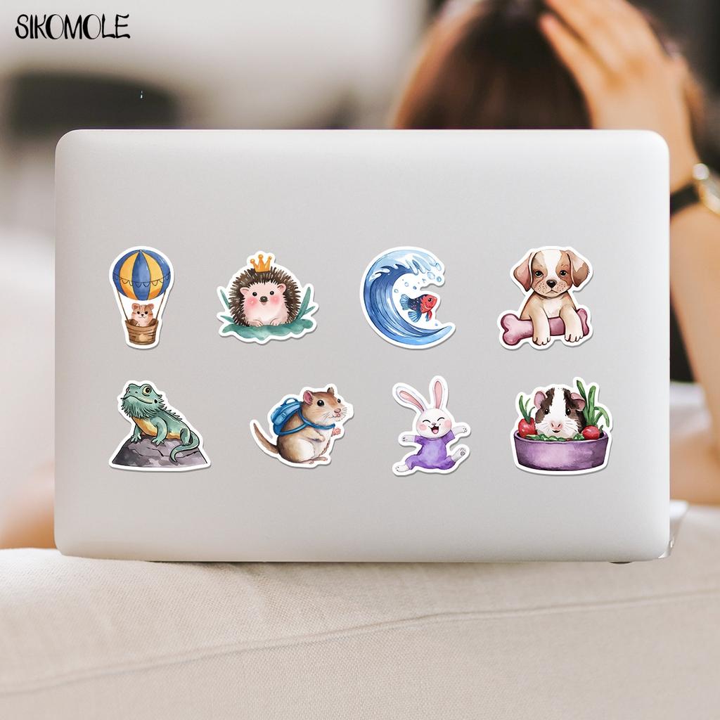 10 30 50Pcs Cartoon Beautiful Cute Watercolor Animal Stickers Aesthetic Diy Decoration Toys Travel Luggage Graffiti Sticker Pack