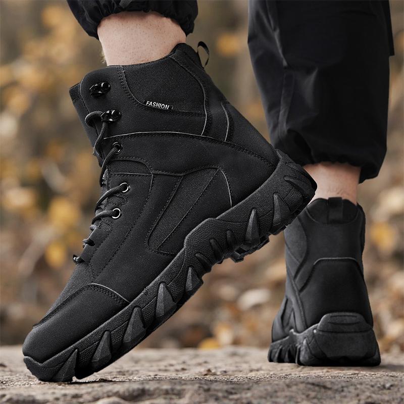 New men's autumn and winter fashionable casual ankle boots, outdoor hiking desert boots, work men's ankle boots