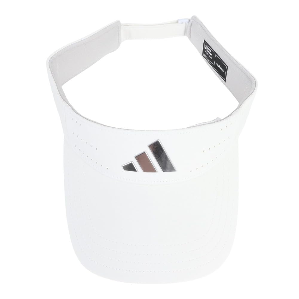 Adidas Golf White Metal Logo Golf Visor Men's