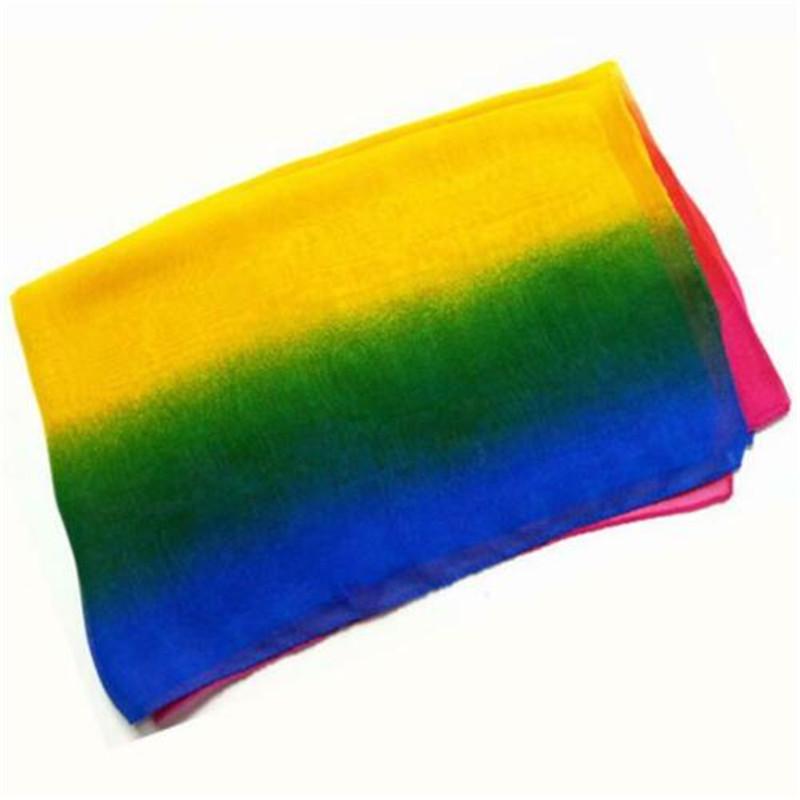 Soft Rainbow Color Chiffon Fashion Long Shawl Stole Scarves Women Scarf Wrap