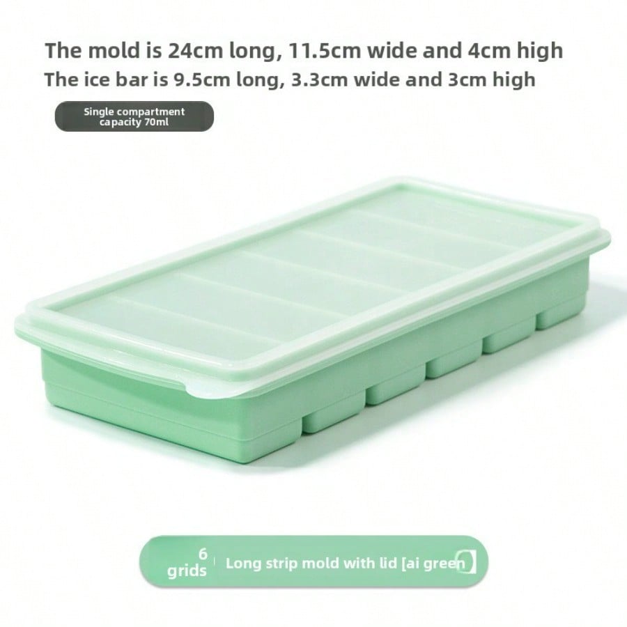 6 Grids Silicone Ice Grid Ice Cube Mold Long Popsicle Mold Ice Preservation