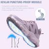 Fashion ZLMY Women Safety Shoes Breathable Steel Toe Sneakers Lightweight Work Shoes Puncture Proof Safety Boots Woman Work Boots Female