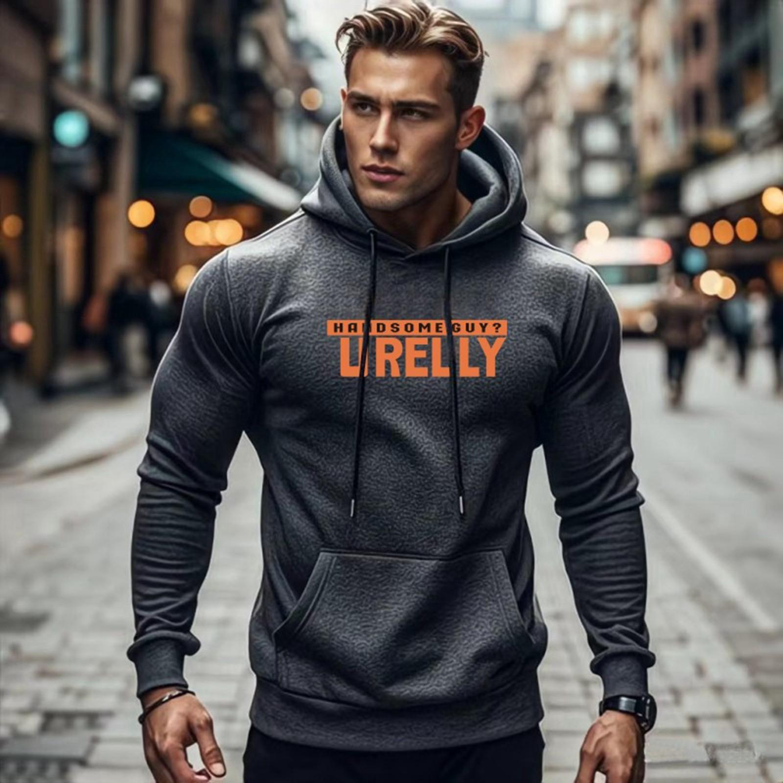 Мужская повседневная толстовка с капюшоном в стиле колор-блок — фото 6