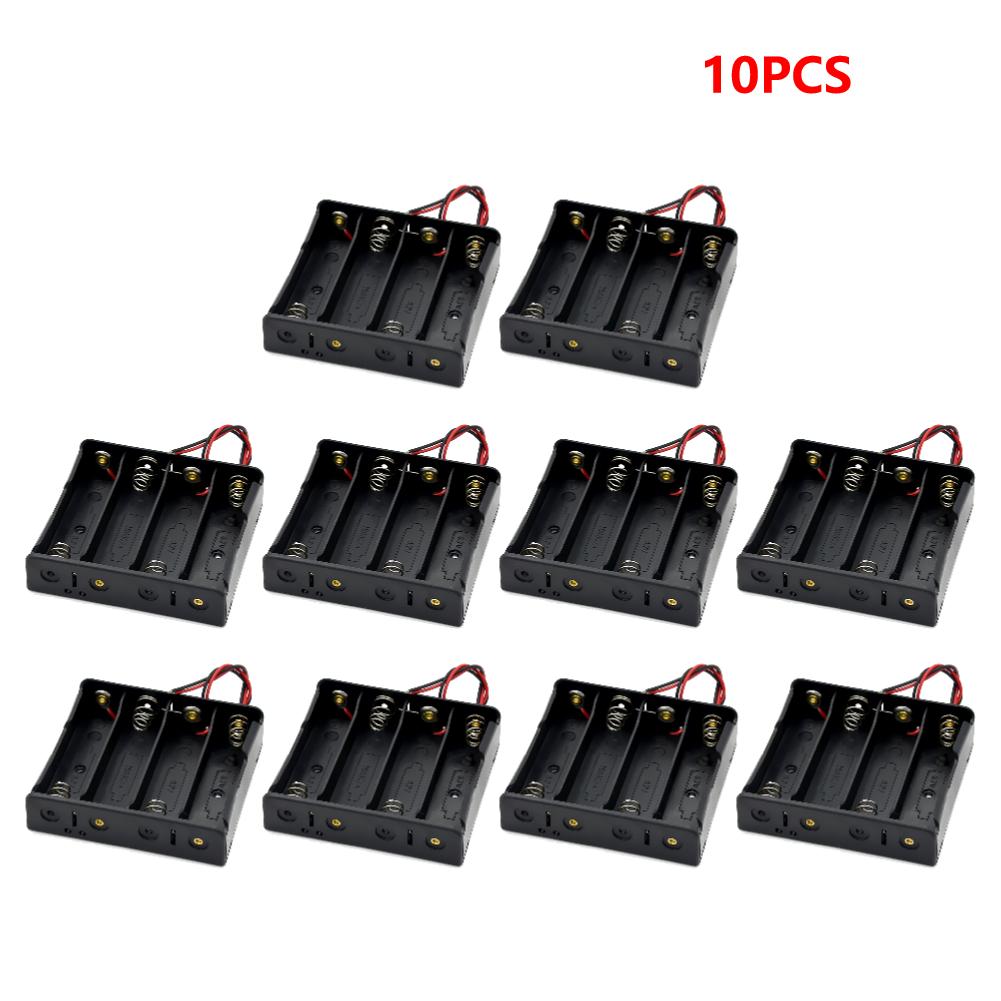 10/5/1PCS 1 2 3 4 Slot 18650 Battery Holder Power Bank with Wire Lead Plastic Battery Storage Box Case for 18650 3.7V Battery