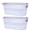 Metal Ice Bucket Large Drink Bucket for Parties Sturdy Beverage Tub for Barbecue Enthusiasts Solid Metal Bucket for Outdoor Camping And Events