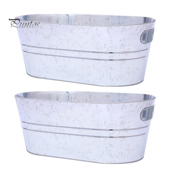 Metal Ice Bucket Large Drink Bucket for Parties Sturdy Beverage Tub for Barbecue Enthusiasts Solid Metal Bucket for Outdoor Camping And Events