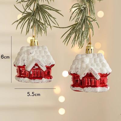 2Pcs Weihnachten Baum Dekorationen Haus Anhänger Hängen Dekor Party Versorgung