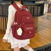 Girls Letter Backpack High School Students Schoolbag