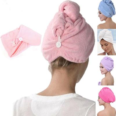 Toalha de Natação Secagem Rápida Chapéu de Cabelo Absorvente Toalha Cap Turbante Envoltório Macio Chapéu de Banho