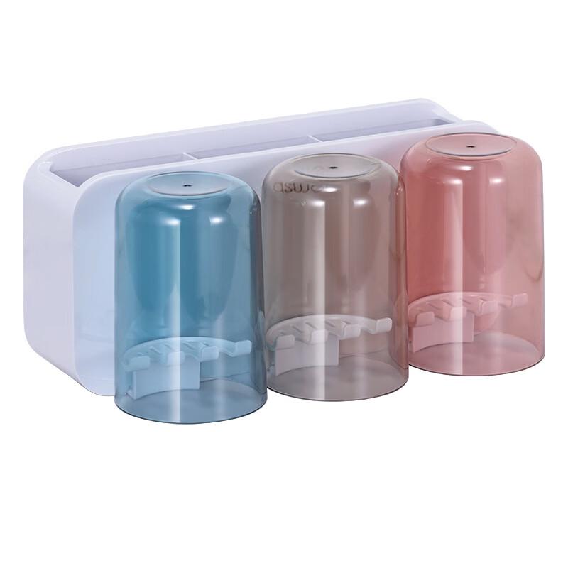 Cmaos Wall-Mounted Toothbrush Holder with 3 Cups