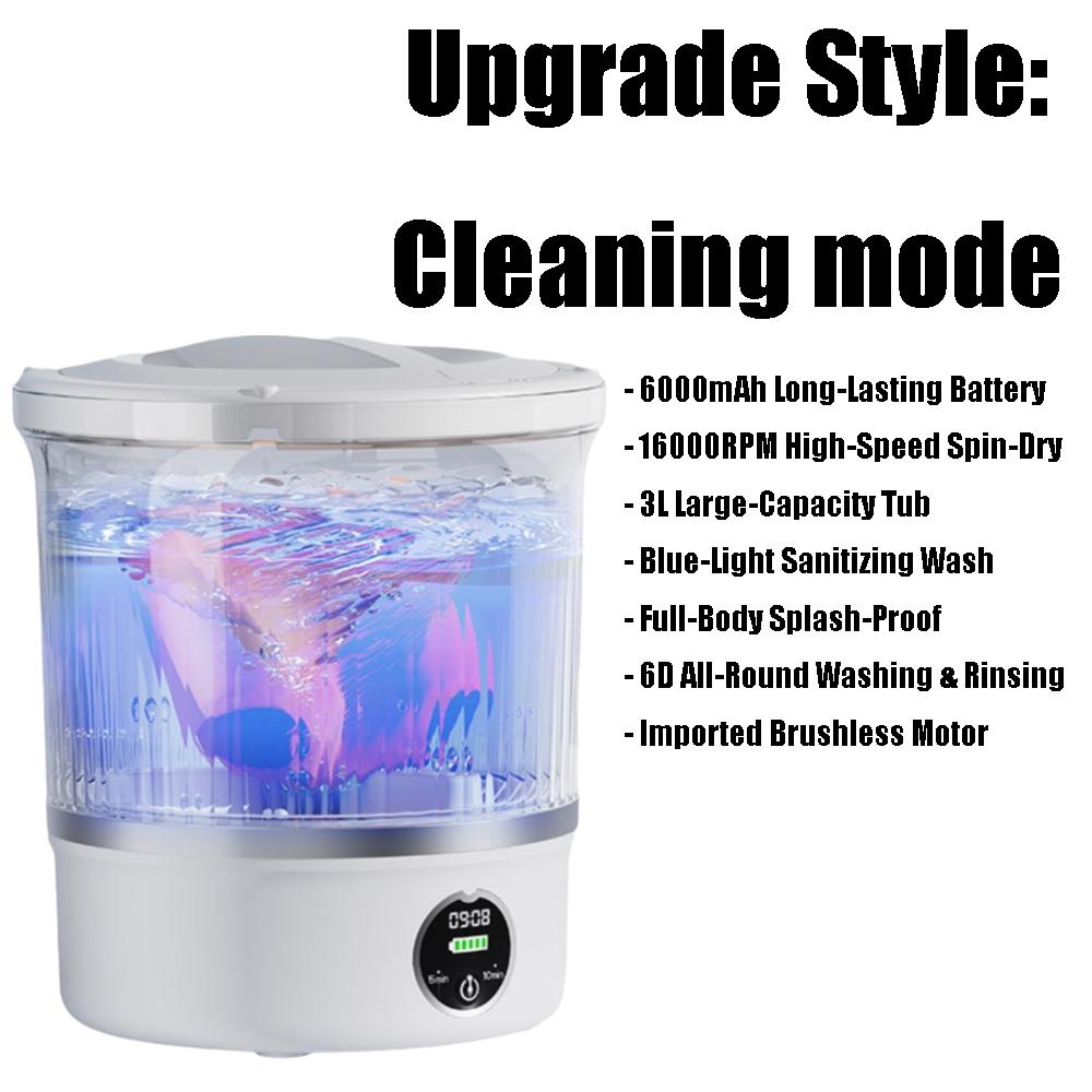 Delicate Laundry Mini Washing Machine Wash & Spin 2-in-1 Cordless Washer  Travel Essentials