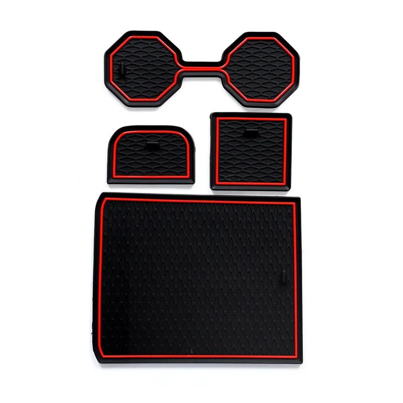 Anti-slip Gate Slot Mat Car Door Groove Cup Pad for VW Volkswagen POLO MK6 AW 2018 - Interior Accessories
