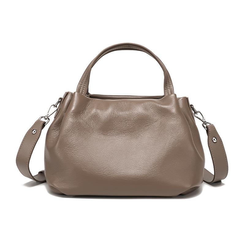 

Pleated Cloud Bag Crossbody Single-shoulder Bag, High-end Genuine Leather Handbag серый