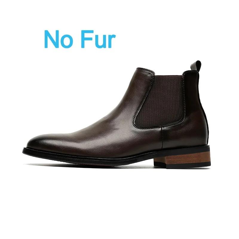 Fashion Mens British Style Autumn Casual Leather Chelsea Business Boot Brown Men Designer Antiskid Dress Ankle Boot Outdoor Oxford Shoes