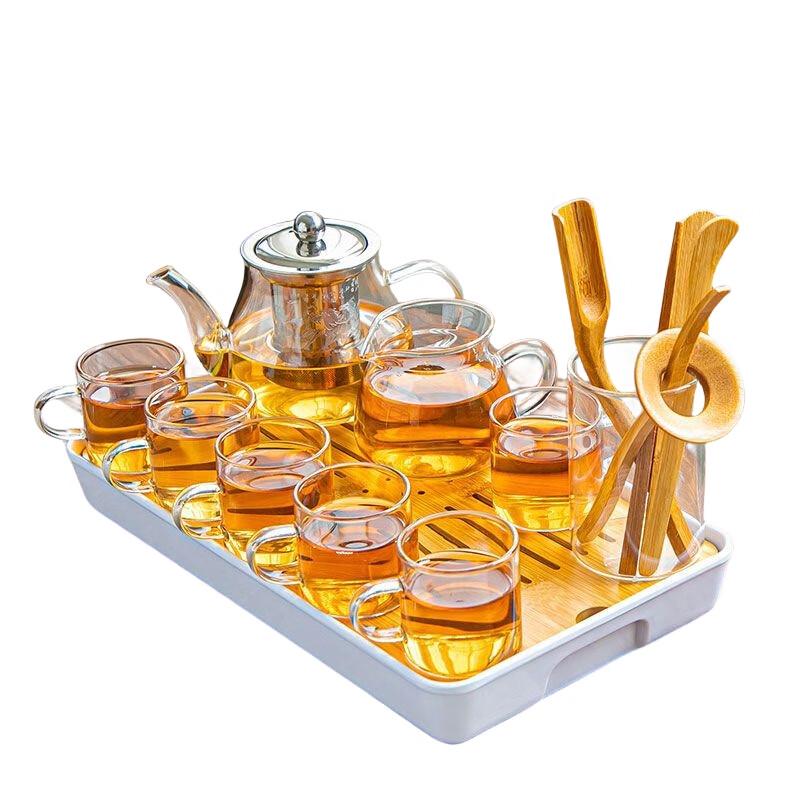 Eight Steeds Design Glass Tea Set