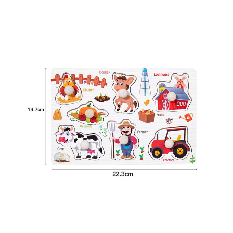 Montessori Early Education Handheld Board 1-2 Year Old Baby Puzzle Matching Panel Toy