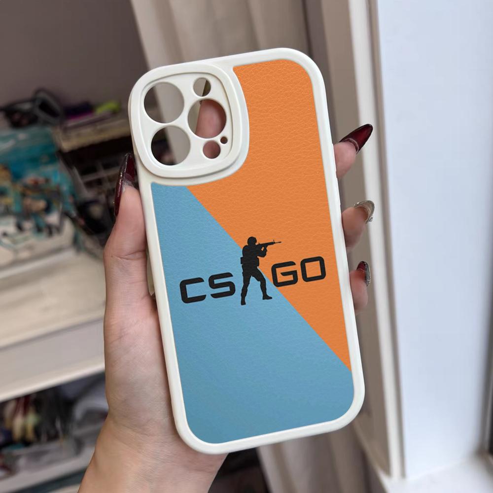 Game C-Counter-Strike CS2 Phone Case For Iphone 16 15 14 12 13 Pro Max 11 Mini Xs Puls Lambskin Silicone Cover