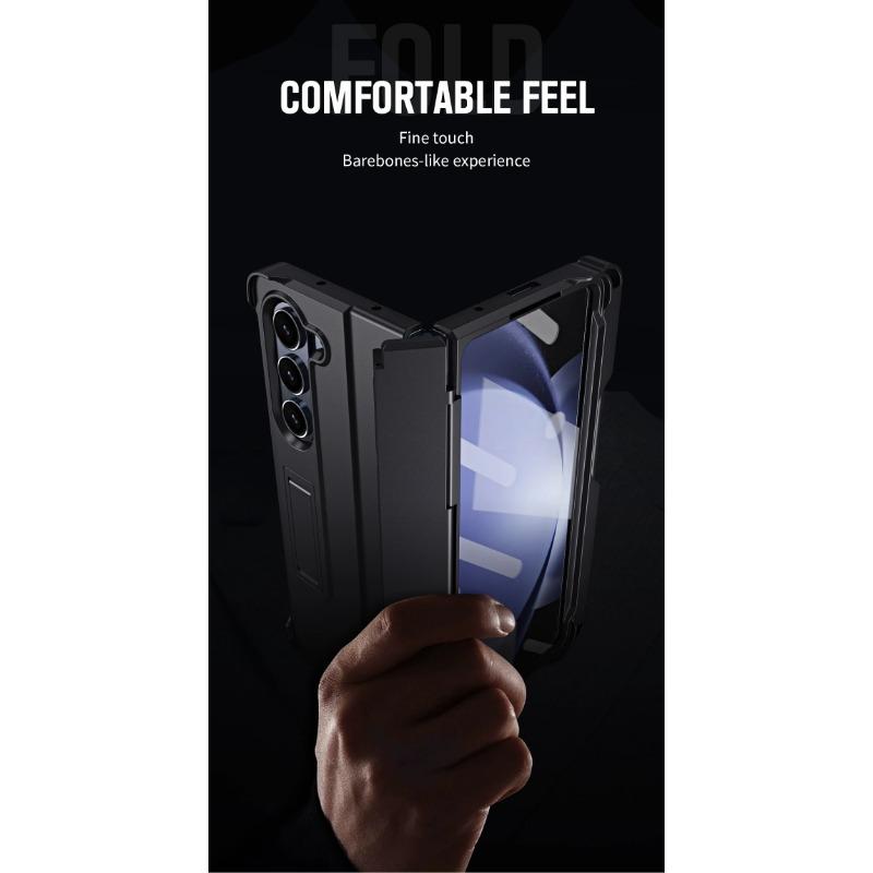 Invisible Stand for Samsung Galaxy Z Fold 6 5 4 3 Case Pen Slot Stylus Glass Film Screen Hinge Protection Cover Stand Holder