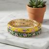 Enamel Vintage Cloisonne Bangle Traditional Chinese Chinese Peony Flower Bangle Classic Ethnic Women's Hand Bracelet
