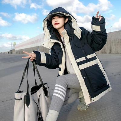 Chaqueta de plumón corta para mujer Chaqueta de plumón de pato blanco de invierno