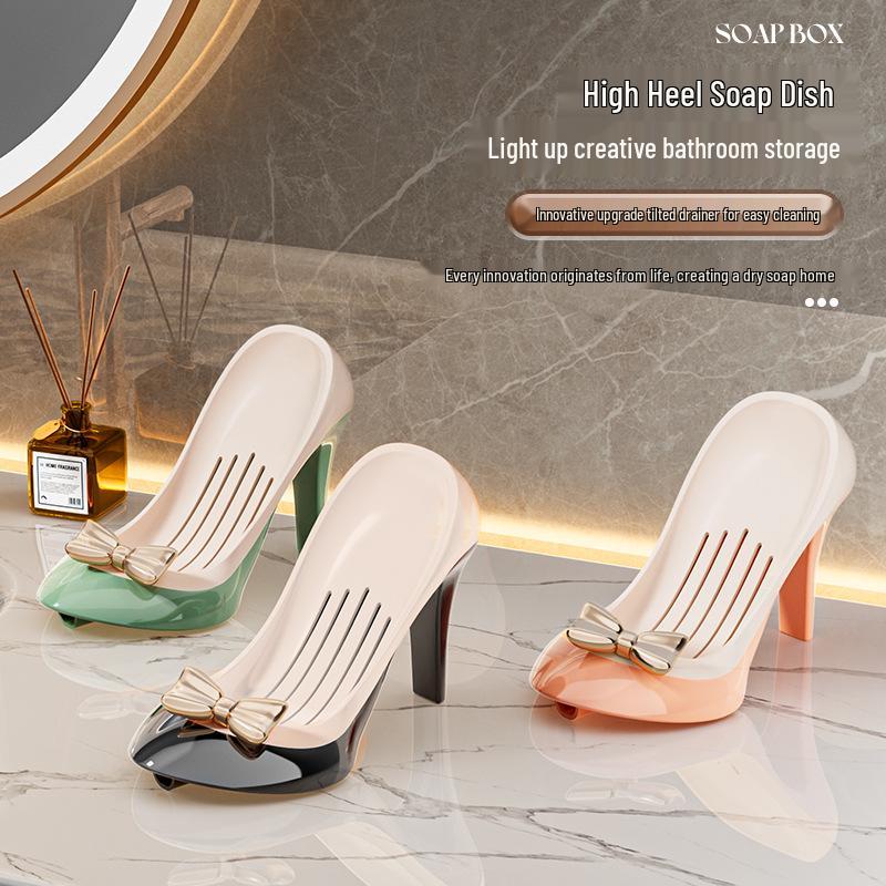 Creative Personality High Heel Soap Holder: Punch-Free, Draining Suction Cup for Bathroom and Toilet