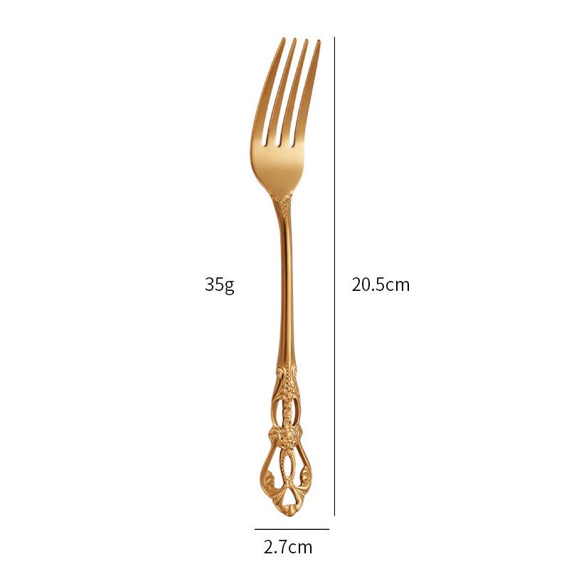 European Style Stainless Steel Steak Knife, Fork, and Spoon Set for Western Restaurant or Household Use