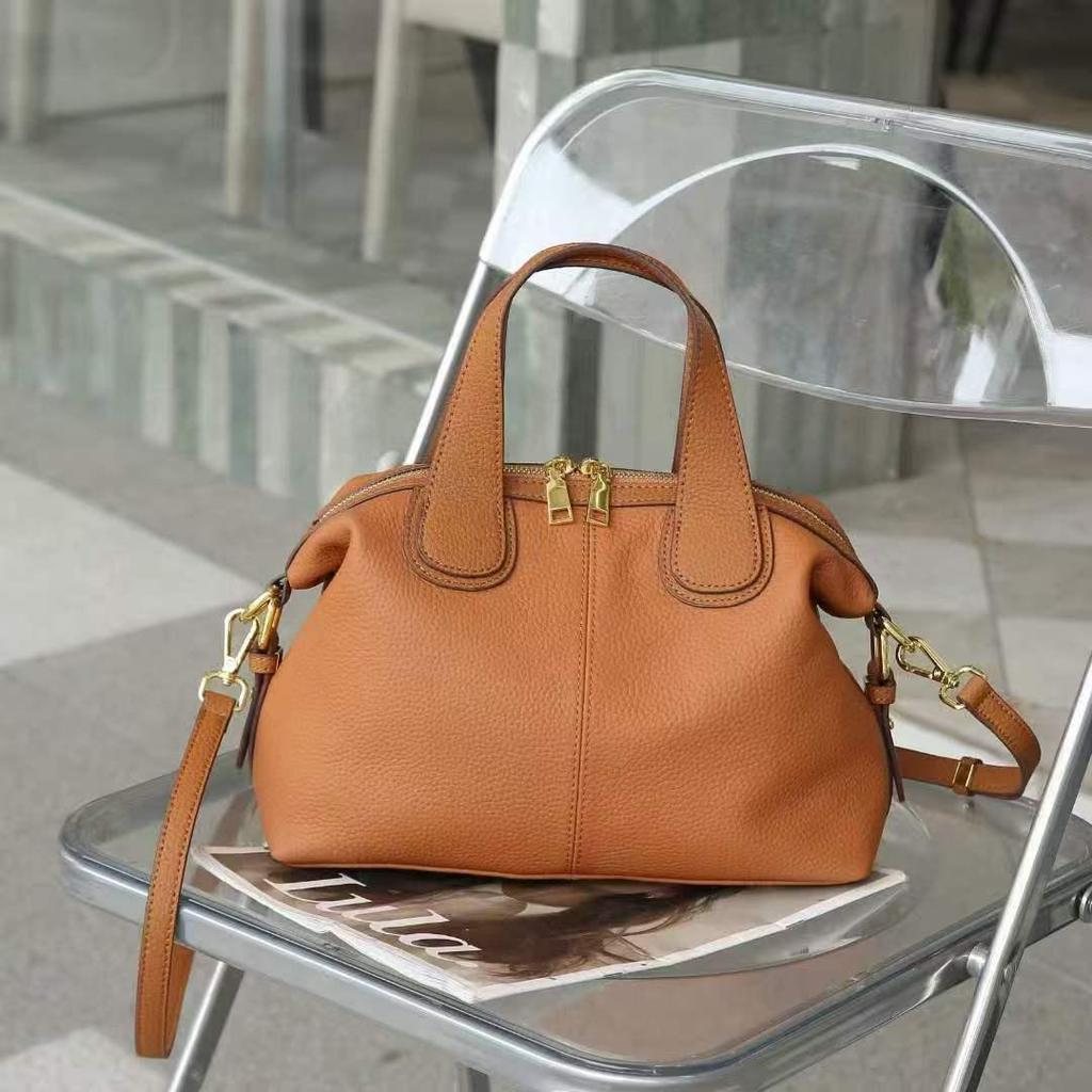 Borsa a tracolla in vera pelle di lusso - Grande capacità, Borsa a mano da donna in pelle di mucca premium