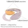 Stainless Steel Geometric Bright Surface Opening Rings for Women Men New Waterproof No Fading Rings Party Jewelry Accessories